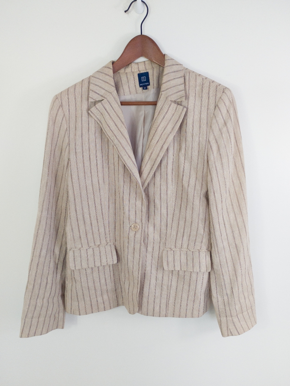 Reitmans R Petites Vintage 90s Y2K Pinstripe Blazer and Pants Suit Set Size 10 - Picture 2 of 14